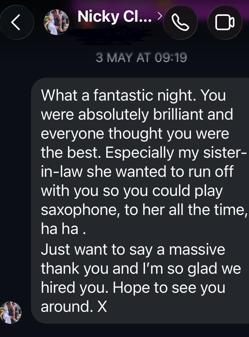 Instagram message from Nicky